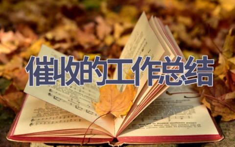 催收的工作總結(15篇優選范文）num