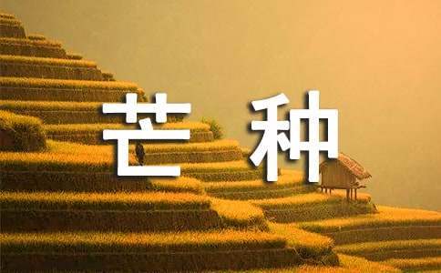 最新芒種節氣的賀詞 芒種節氣語錄