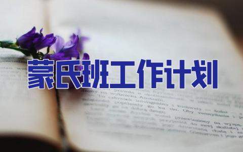 蒙氏班工作計劃 蒙氏幼兒園班級工作計劃